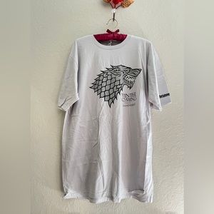 Game of Thrones Startk Winter Is Coming On Gray - Men's Regular Fit T-Shirt - L